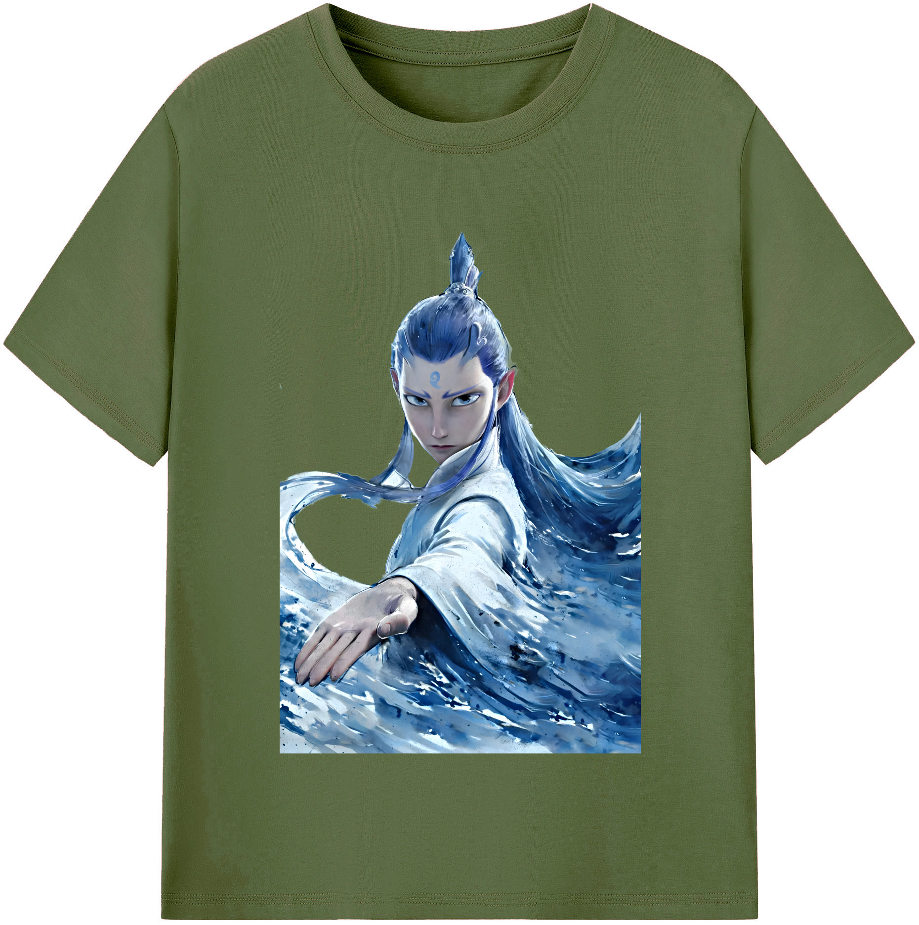 （画像用） Ne Zha 2 ナタ 魔童の大暴れ 綿100％半袖Tシャツ（フロントプリント）
